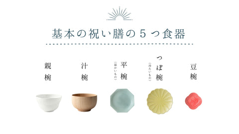 基本の祝い膳ー5つの食器ー