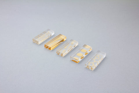 【toumei】箔 箸置き《 い 》木箱入り 5ケ入り 益基樹脂