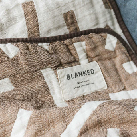 Gauze blanket baby size (ZAKUZAKU) Soft four-ply gauze, brown [BLANKED] 