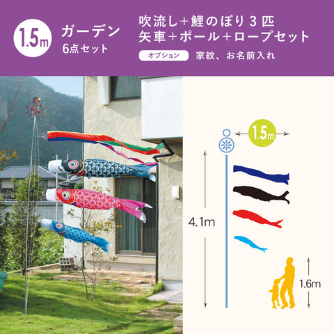 【友禅鯉】６点 ガーデンセット