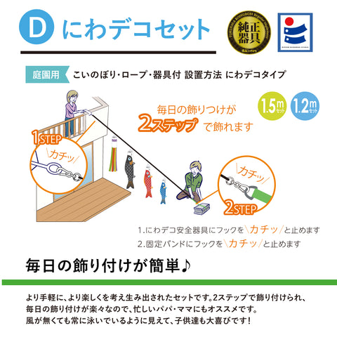 慶祝の鯉【吉兆】６点にわデコセット　徳永こいのぼり