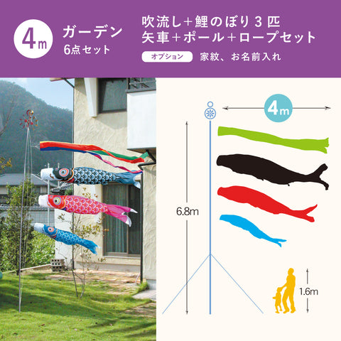 【友禅鯉】６点 ガーデンセット
