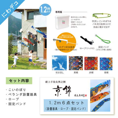 献上手染友禅之鯉【京錦】６点にわデコセット