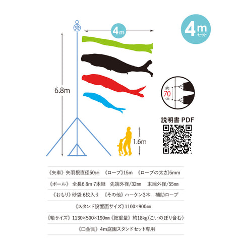 献上手染友禅之鯉【京錦】６点 庭園スタンドセット
