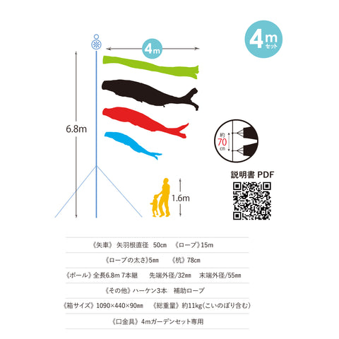 慶祝の鯉【吉兆】ガーデン６点セット