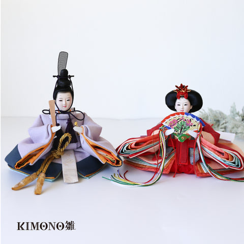 KIMONO Hina Dolls: Smokey Grace | Imperial Couple Display Hina Dolls (Canvas) 4