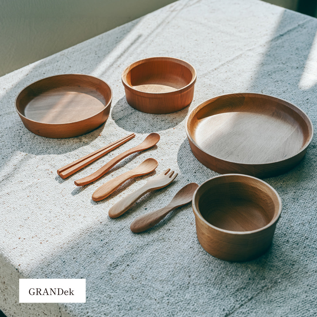 GRANDEK ベビー 木製食器9点セット 天然木 子ども食器 9点セット｜徳永こいのぼり公式「晴れと暮らす