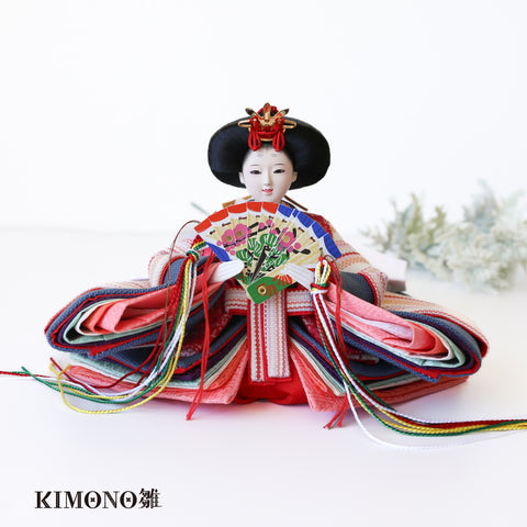KIMONO雛　Pop Stripe　｜　親王飾り　帆布雛1.