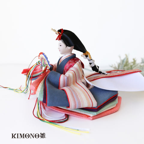 KIMONO雛　Pop Stripe　｜　親王飾り　帆布雛1.