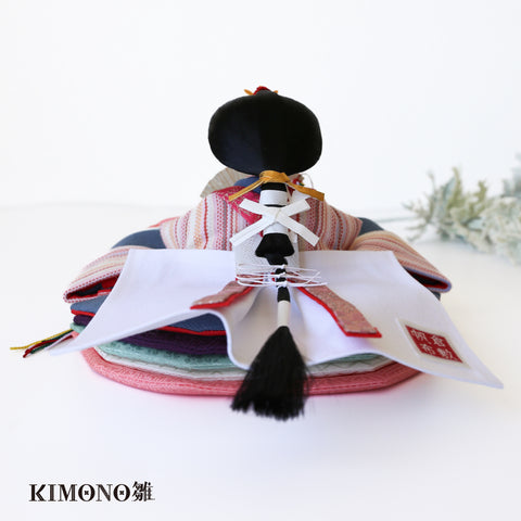 KIMONO雛　Pop Stripe　｜　親王飾り　帆布雛1.
