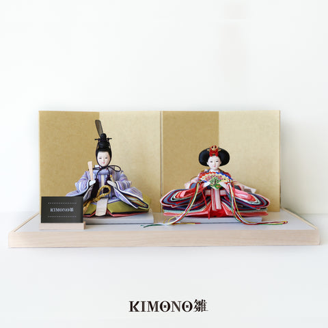 KIMONO雛　Pop Stripe　｜　親王飾り　帆布雛1.