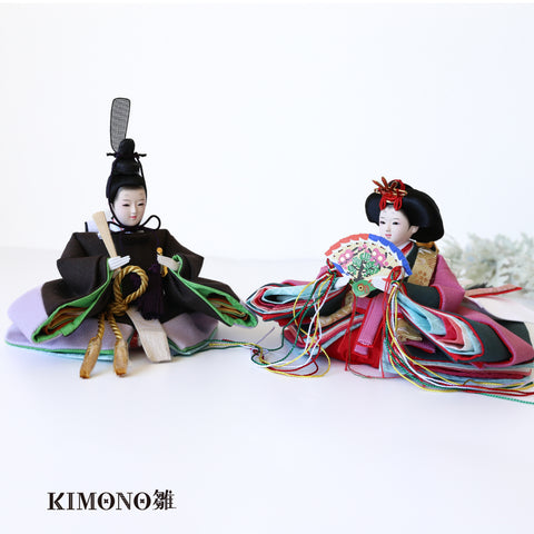 KIMONO雛　Vivid Material　｜　 親王飾り　帆布雛２．