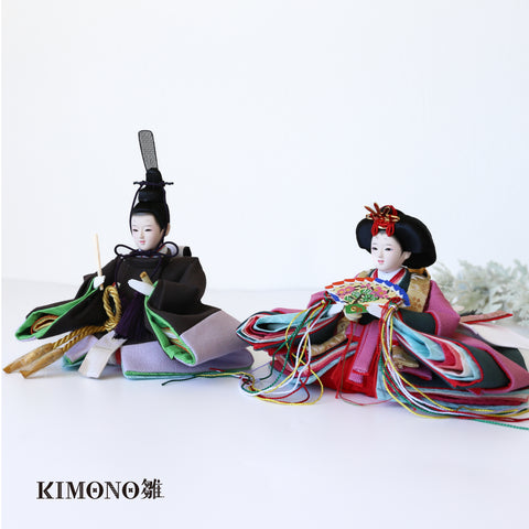 KIMONO雛　Vivid Material　｜　 親王飾り　帆布雛２．