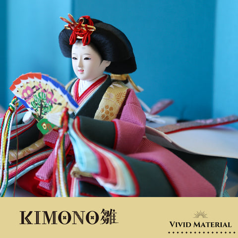 KIMONO雛　Vivid Material　｜　 親王飾り　帆布雛２．