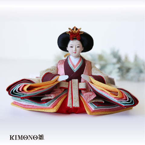 KIMONO雛　Candy Charm　｜　親王飾り　帆布雛 ５．