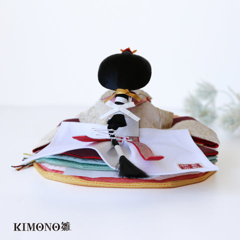 KIMONO雛　Candy Charm　｜　親王飾り　帆布雛 ５．