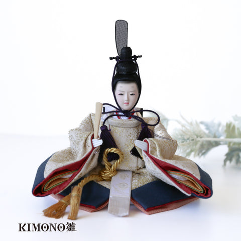 KIMONO雛　Candy Charm　｜　親王飾り　帆布雛 ５．