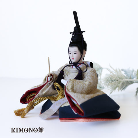 KIMONO雛　Candy Charm　｜　親王飾り　帆布雛 ５．
