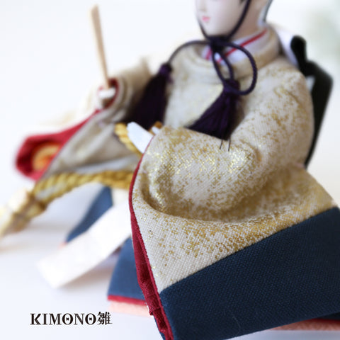 KIMONO雛　Candy Charm　｜　親王飾り　帆布雛 ５．