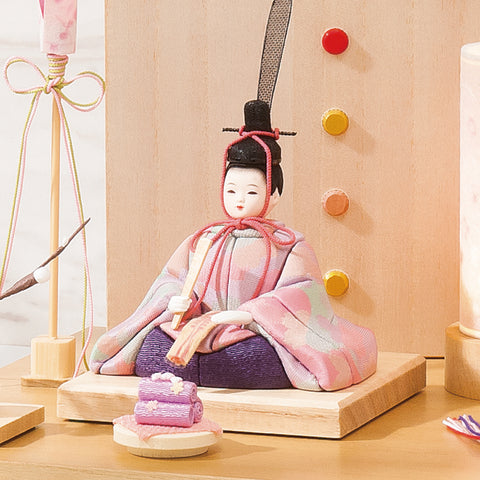 KIMONO Hina Dolls 1. Pop Stripe Prince and Princess Decoration Canvas Hina Dolls 