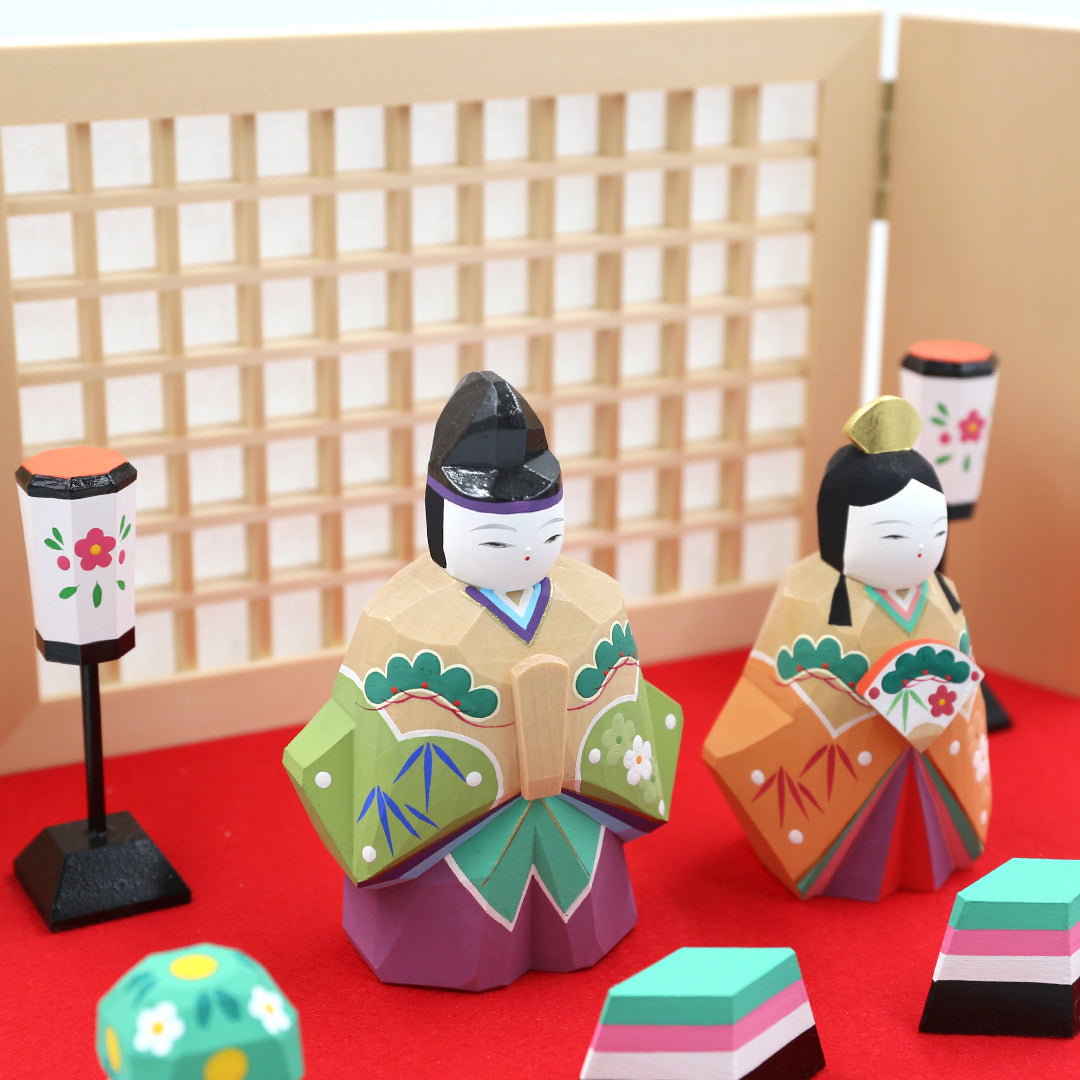 【希少品】伊予一刀彫　南雲作　雛人形 絵馬 雛人形の絵柄 木製 ひな祭り 雛人形伊予一刀彫り【南雲作】 ひより – 人形の徳永