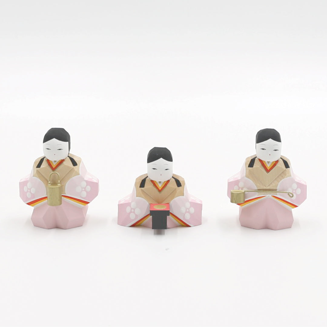 雛人形 伊予一刀彫り 紬 三段 五人飾り【南雲作】 – 人形の徳永