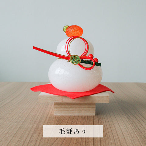 Hakata Vidro Glass Kagami Mochi for a Sunny Life 