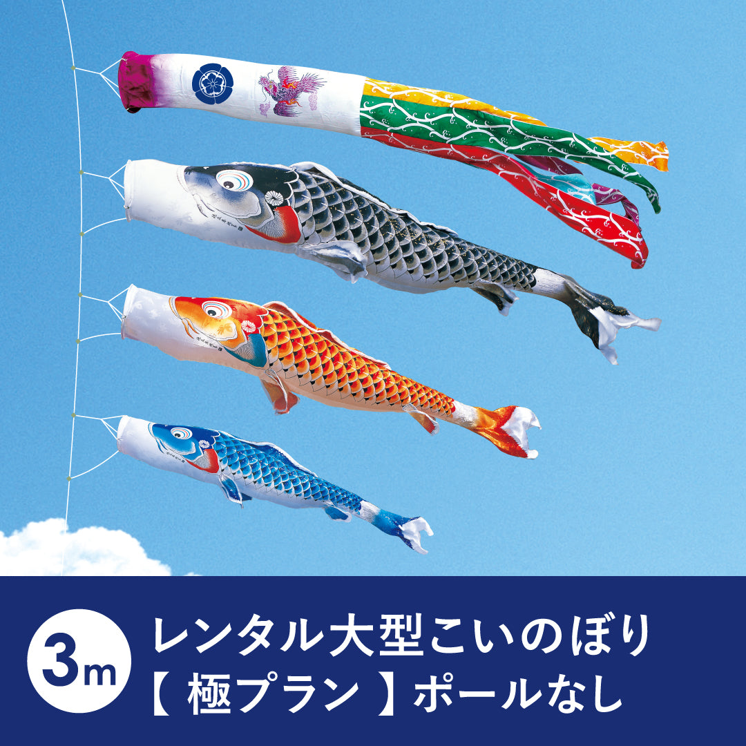 極プラン 】慶祝の鯉 吉兆《大型こいのぼりレンタル》｜ 徳永