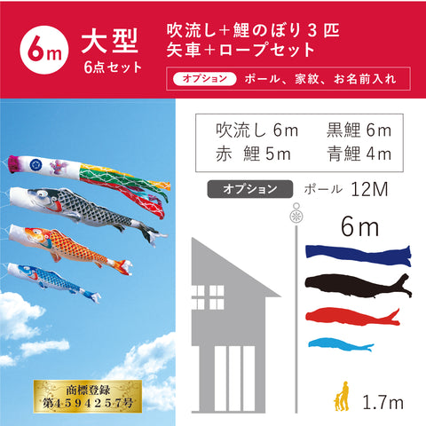 Celebration Carp [Kiccho] Large 6-piece set 
