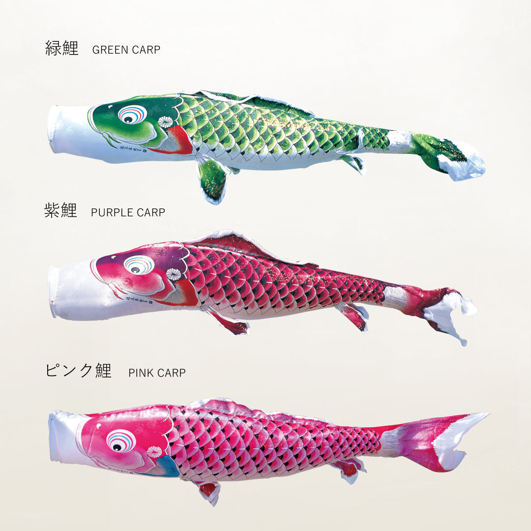 緑鯉 慶祝の鯉【吉兆】単品鯉のぼり – 人形の徳永