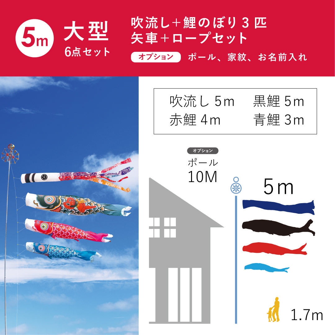 錦龍】6点大型セット｜徳永こいのぼり公式 – 人形の徳永