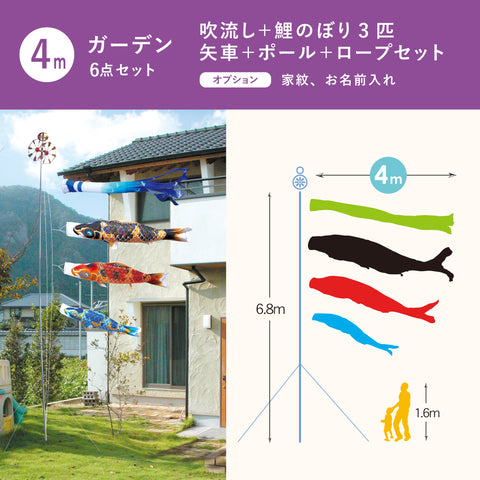 献上手染友禅之鯉【京錦】6点ガーデンセット