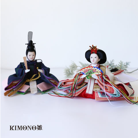 KIMONO雛　Plaid Style　｜　親王飾り　帆布雛