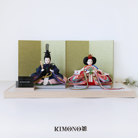KIMONO雛　Plaid Style　｜　親王飾り　帆布雛