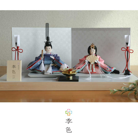 Seasonal Colors Akebono (Spring) -Tokiiro- Prince and Princess Decoration Hina Dolls 