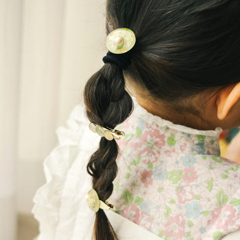 Set of 3 tsumami hair accessories (pink) 